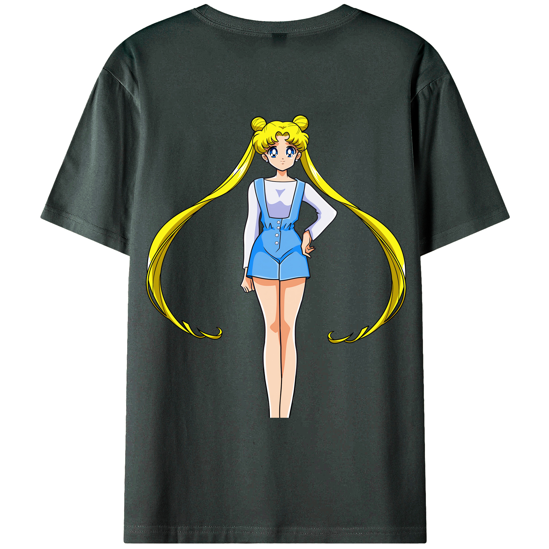（画像用） 美少女戦士セーラームーン 愛野 美奈子 あいの みなこ Sailor Moon Aino Minako 綿100％ メンズ半袖Tシャツ（バックプリント） 通気性